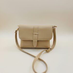 Premium Soft Sling Bag for Women & Girls | Stylish Crossbody Handbag with Flap & Zip Closure | Compact 2 Compartment Shoulder Bag | Coffee & Cream