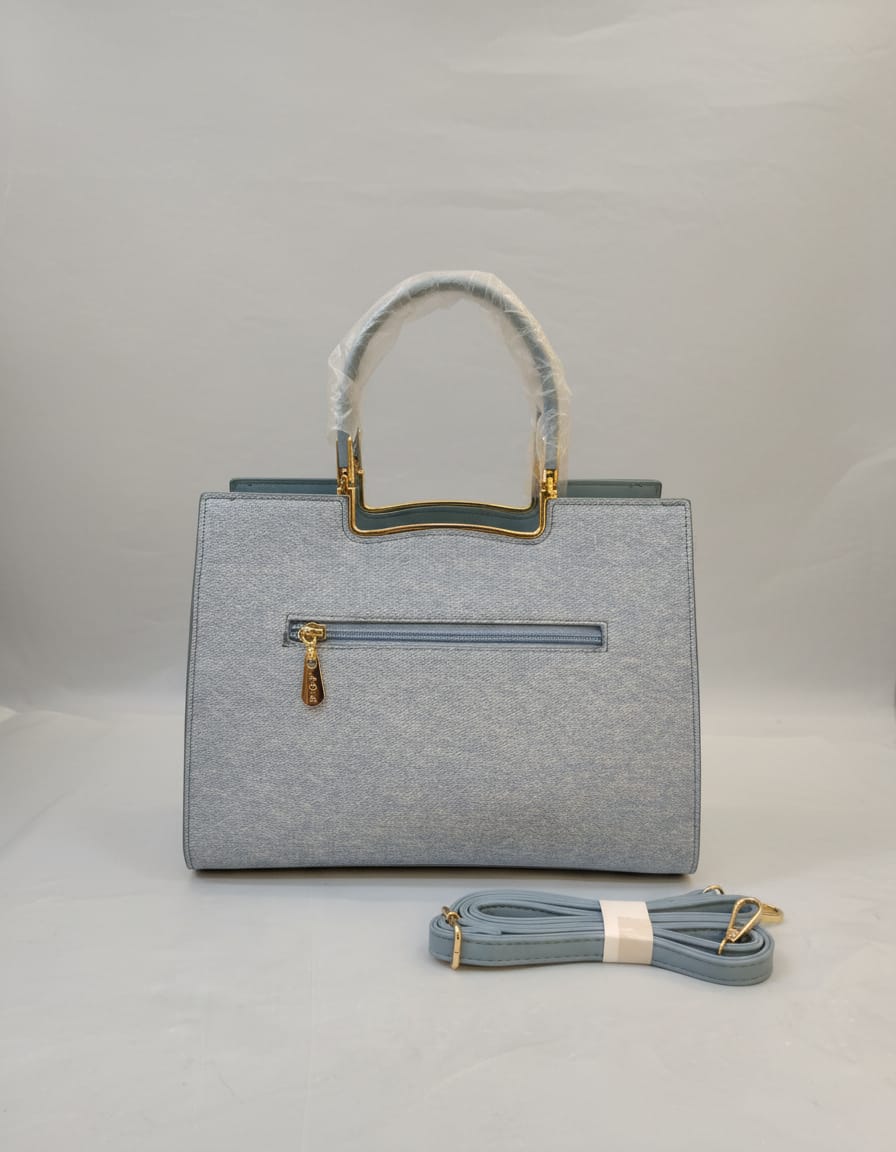 Adda Premium PU Party Handbag for Women | Stylish Top Handle & Sling Bag with 3 Compartments | Elegant Evening & Occasion Handbag | Mix Shade Blue