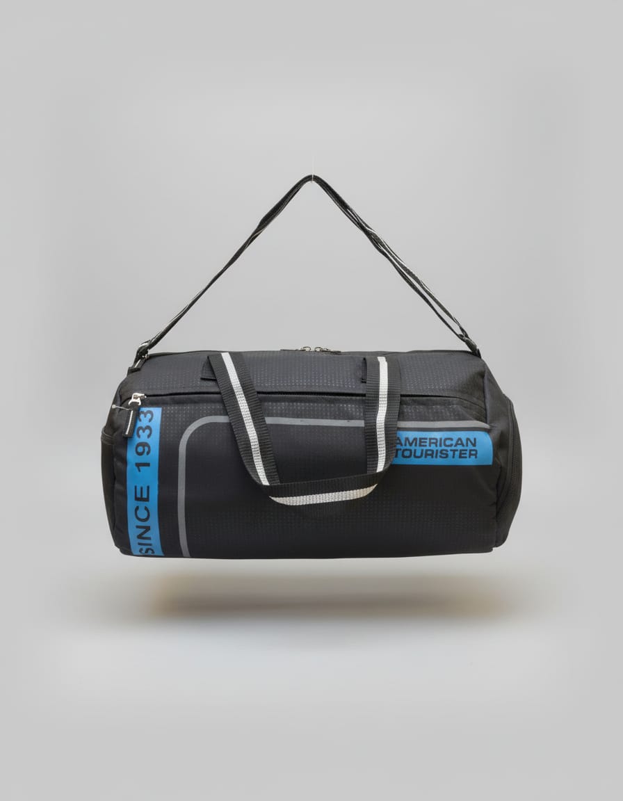 Nike Import Waterproof Gym Bag for Men & Women | Premium Sports Duffel with Shoulder Strap | Large Travel & Workout Bag | Durable Zipper Closure | Grey & Black