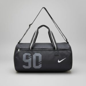 Nike Import Waterproof Gym Bag for Men & Women | Premium Sports Duffel with Shoulder Strap | Large Travel & Workout Bag | Durable Zipper Closure | Grey & Black