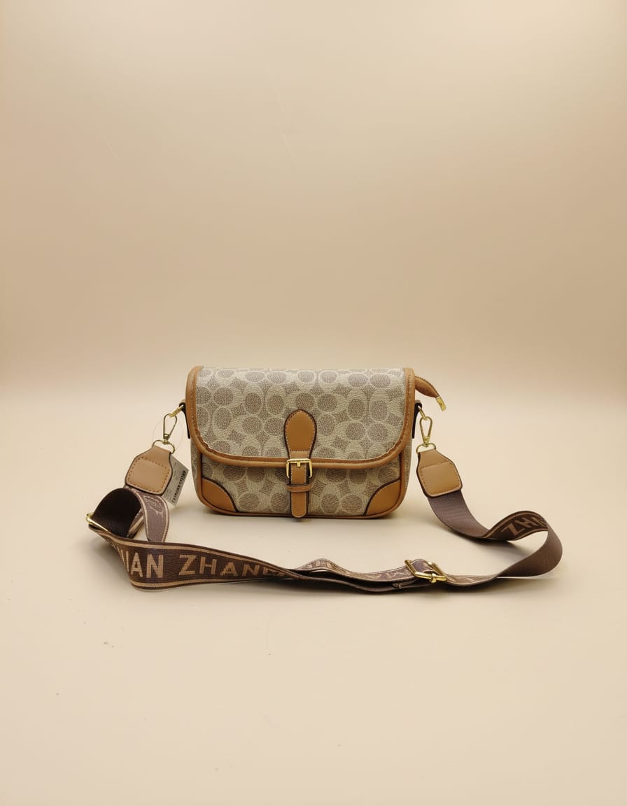 Premium Sling Bag for Women & Girls | Stylish Crossbody Handbag with Flap & Zip Closure | Lightweight Daily Use Shoulder Bag | Light Brown