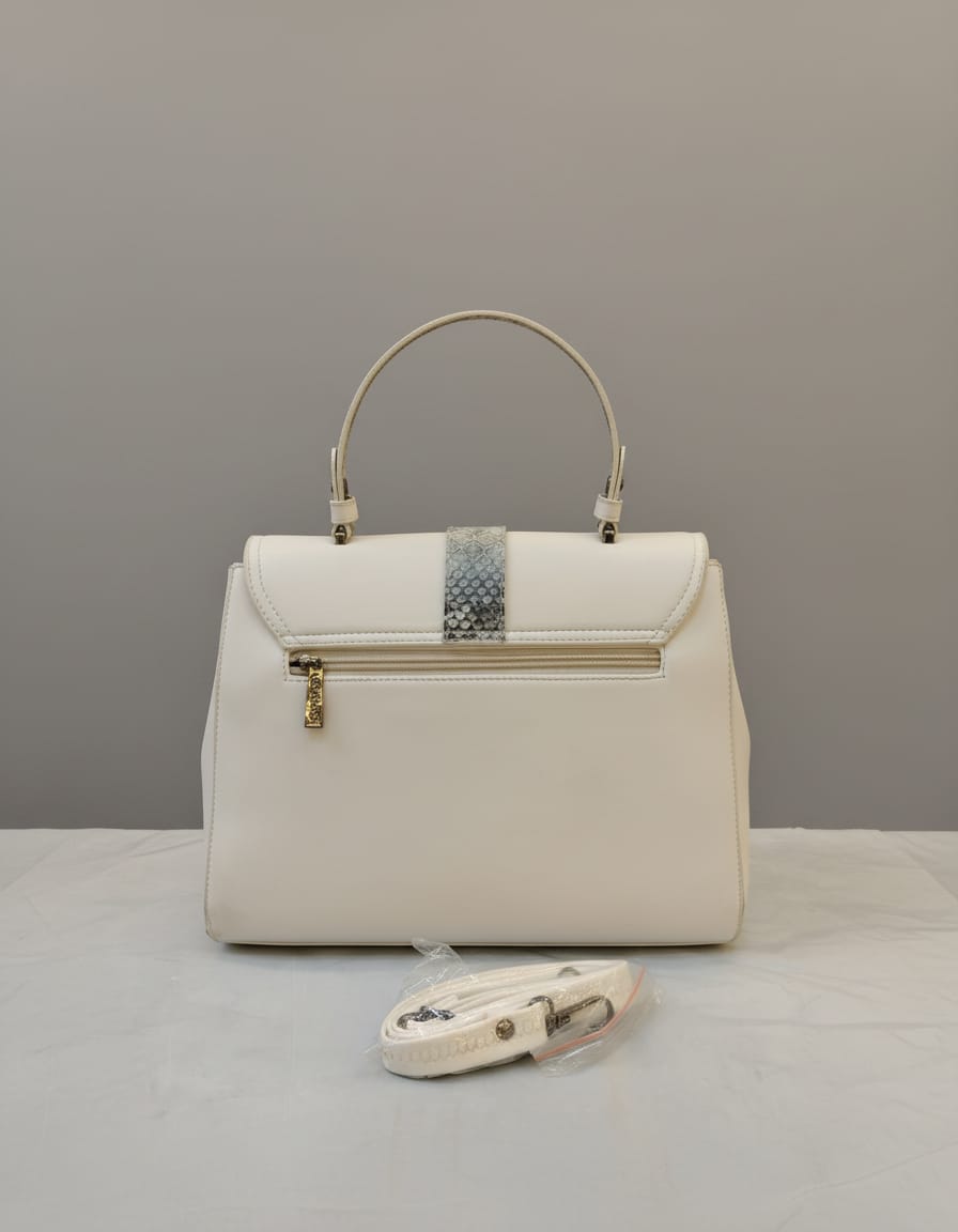 Edge Premium Party Look Handbag for Women | Stylish Sling & Shoulder Bag with 2 Compartments | Elegant Occasion & Daily Use Handbag | White