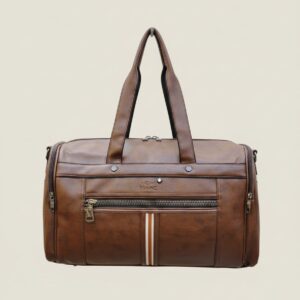 Premium Duffel Bag for Men & Women | Stylish Travel & Gym Bag with Adjustable Shoulder Strap | Large Capacity Sports & Overnight Carry Bag | Brown