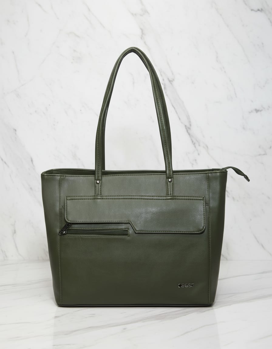 Legacy Premium Soft PU Laptop Bag for Men & Women | Stylish Office Shoulder Bag with Dual Compartments | Large Capacity Work & Business Handbag | Black, Light Brown, Dark Brown, Green
