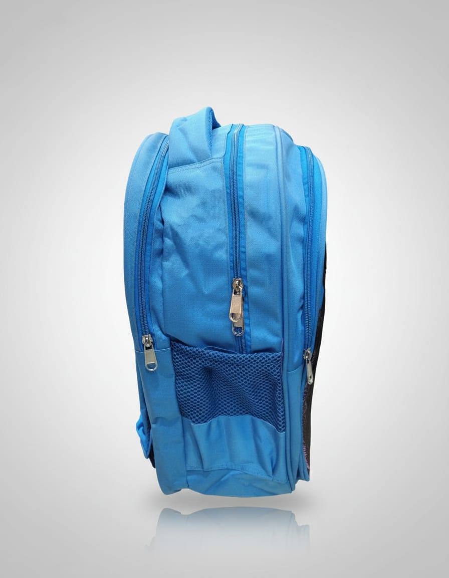 Premium Heavy Canvas School Bag for Girls | Large Capacity Backpack with 3 Compartments | Durable & Stylish Daily Use School Bag | Firozi (Turquoise)