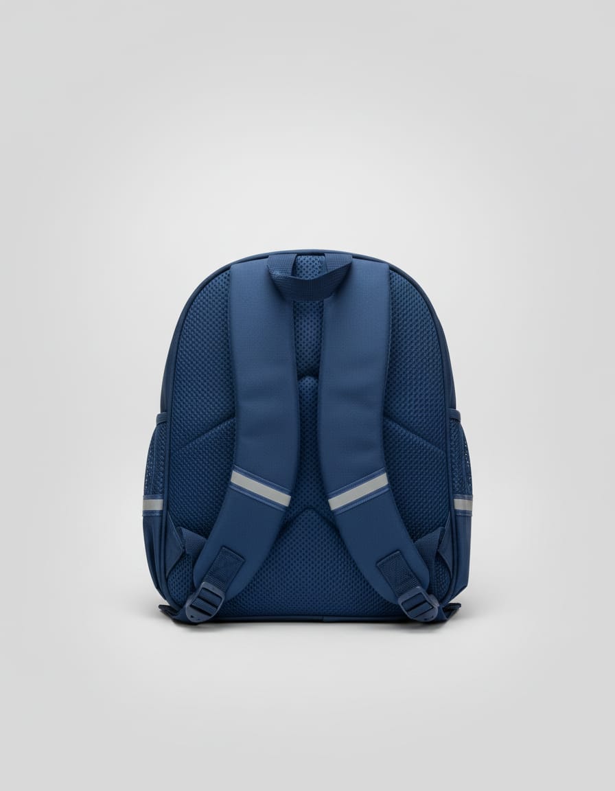 Premium Heavy Canvas School Bag for Boys | Durable & Spacious Backpack with 3 Compartments | Strong Daily Use School Bag | Blue
