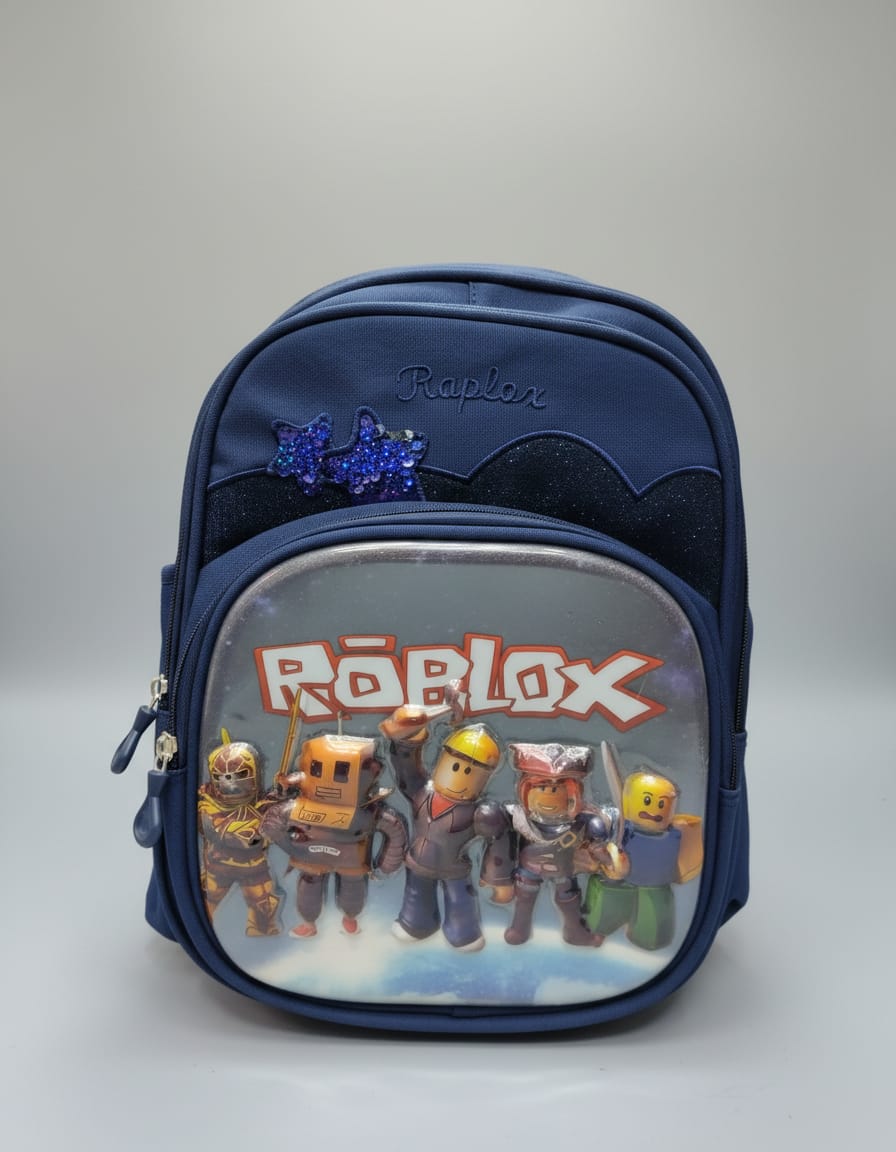 Premium Heavy Canvas School Bag for Boys | Durable & Spacious Backpack with 3 Compartments | Strong Daily Use School Bag | Blue