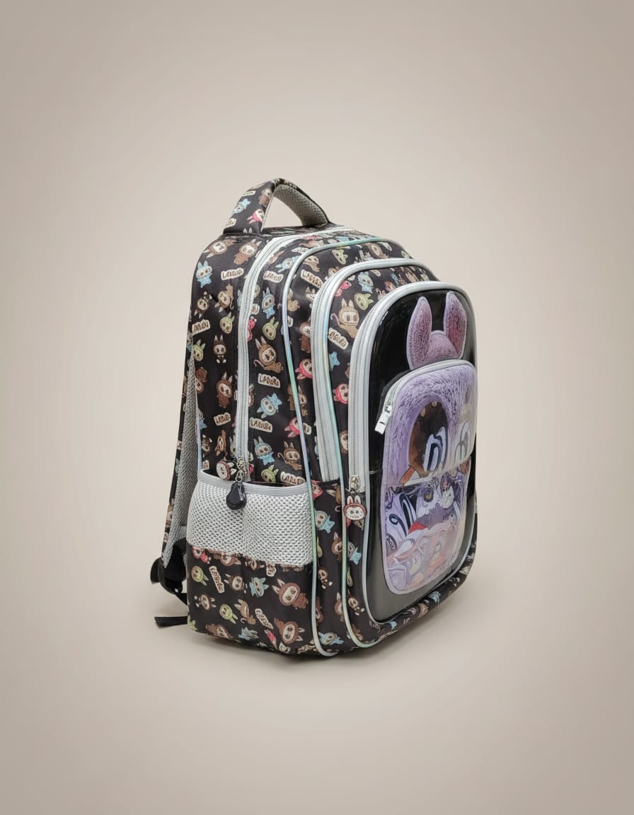Premium Heavy Canvas School Bag for Boys | Durable & Stylish Backpack with 3 Compartments | Strong Daily Use School Backpack | Black