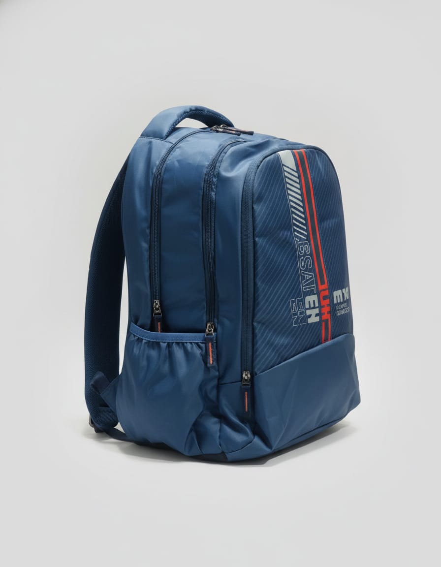 Premium Waterproof School Bag for Students (Class 7th–12th) | Durable Backpack with 3 Compartments & Multiple Pockets | Large Capacity Daily Use School Bag | Blue