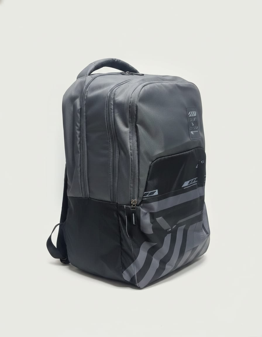 Kamaliliant Premium Waterproof School Bag for Students (Class 7th–12th) | Stylish & Durable Backpack with 3 Compartments & 4 Zip Pockets | Large Capacity School Backpack | Greyish Black