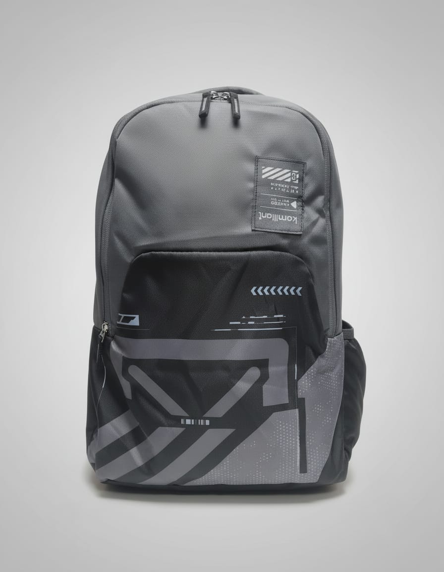 Kamaliliant Premium Waterproof School Bag for Students (Class 7th–12th) | Stylish & Durable Backpack with 3 Compartments & 4 Zip Pockets | Large Capacity School Backpack | Greyish Black