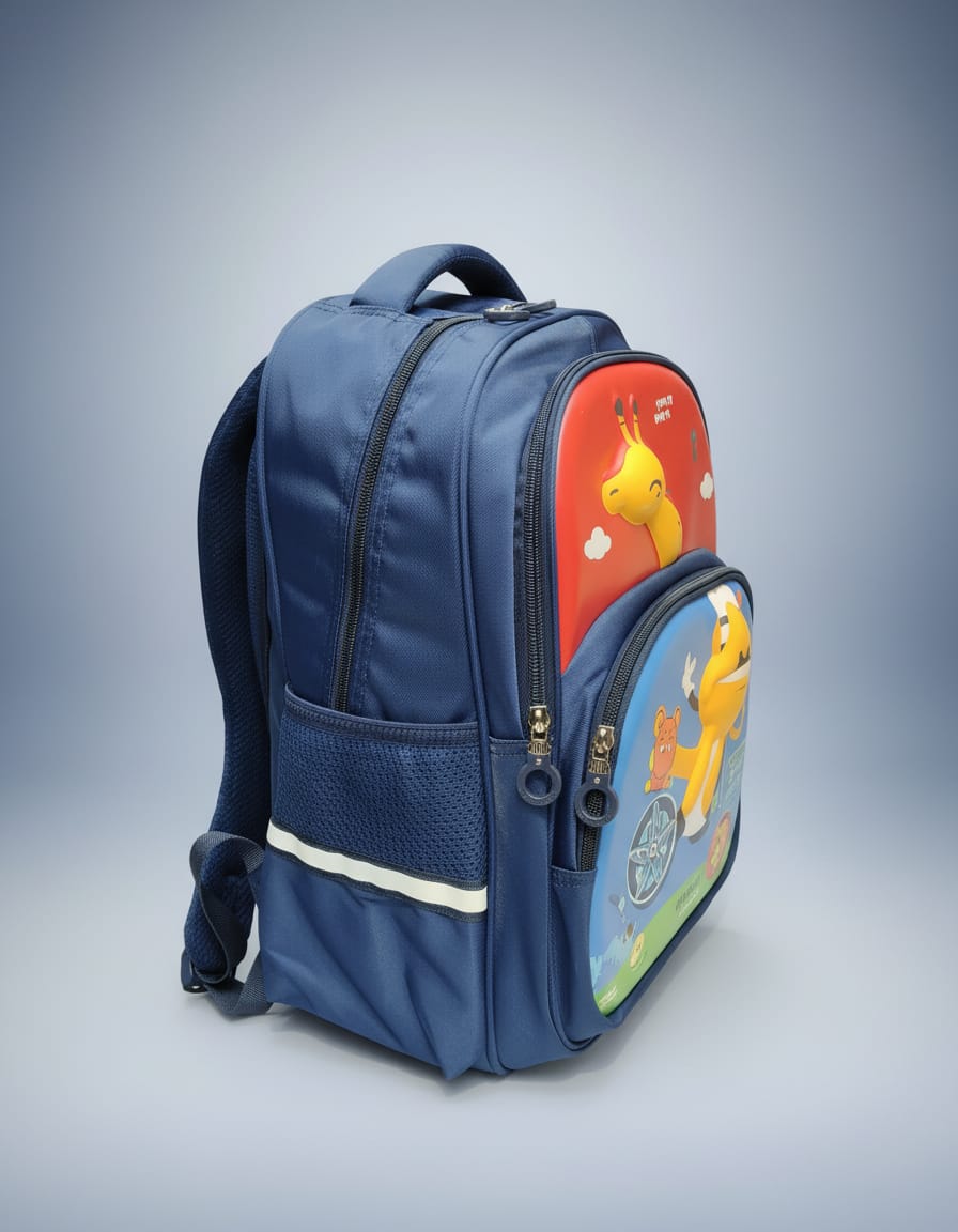 Premium Waterproof School Bag for Kids (Class 2nd) | Durable & Lightweight Backpack with 3 Compartments & Multiple Pockets | Comfortable School Bag | Blue