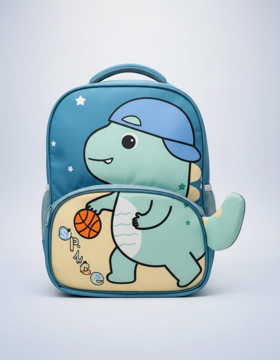 Premium Waterproof School Bag for Kids (Class 1st) | Lightweight & Durable Backpack with 3 Compartments | Comfortable Daily School Bag | Cool Green