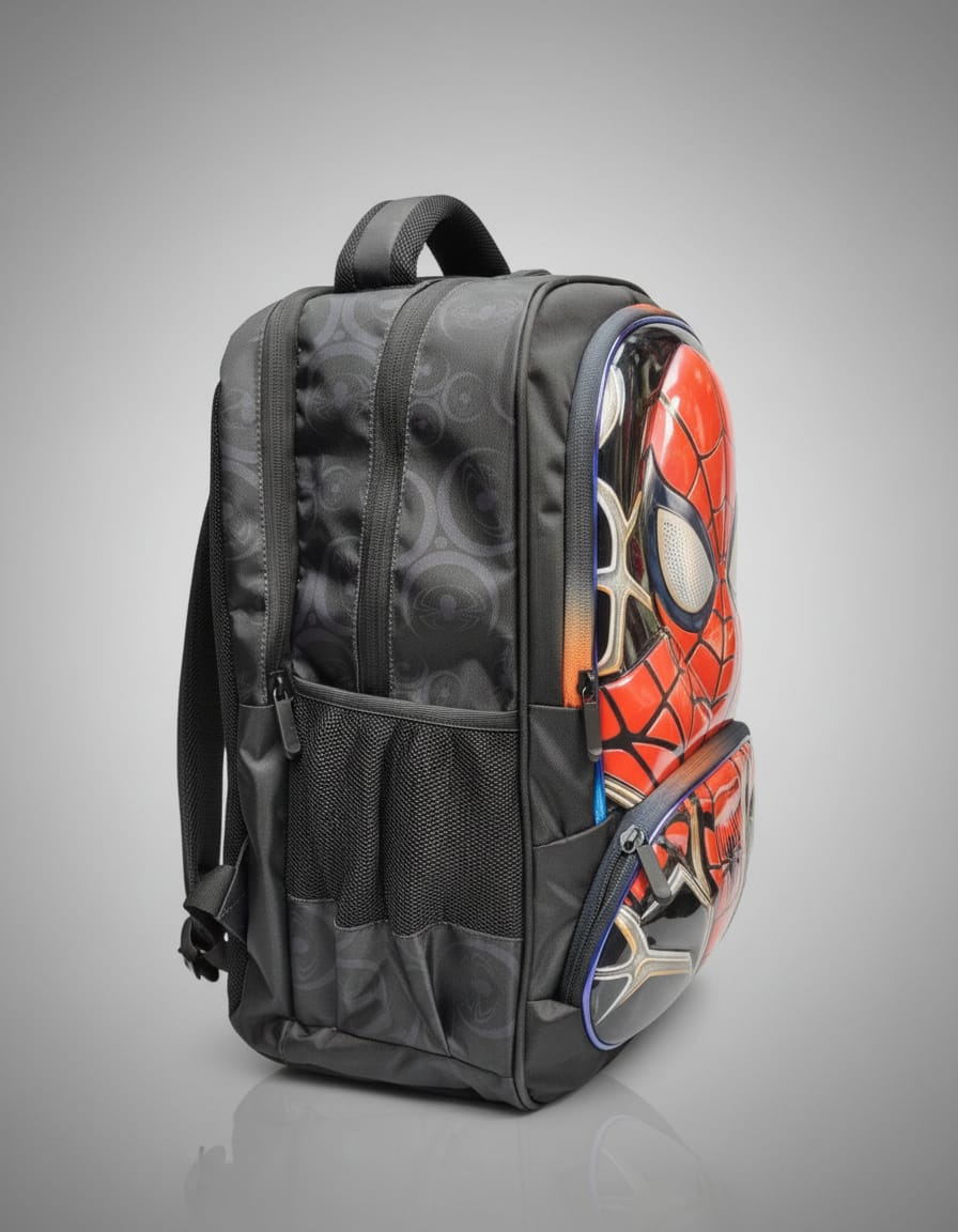 Premium Waterproof School Bag for Kids (Class 2nd) | Large Capacity Backpack with 4 Compartments & Multiple Pockets | Durable & Comfortable School Bag | Black