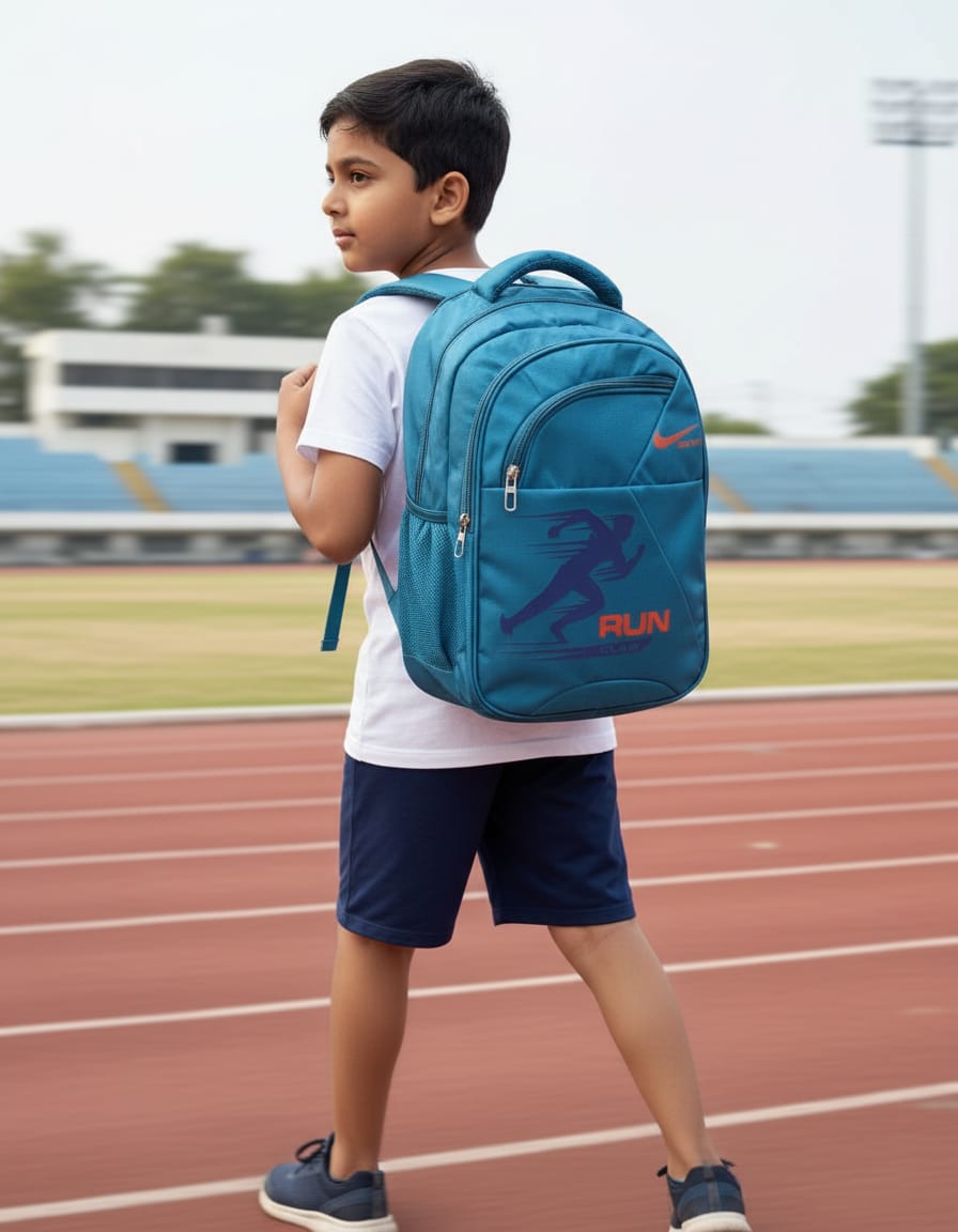 Premium Waterproof School Bag for Kids (Class 2nd) | Compact Backpack with 4 Compartments & Multiple Pockets | Durable & Comfortable Daily School Bag | Blue