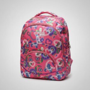 Premium Waterproof School Bag for Kids (Class 1st–2nd) | Compact Backpack with 4 Compartments & Multiple Pockets | Durable & Comfortable School Bag | Pink