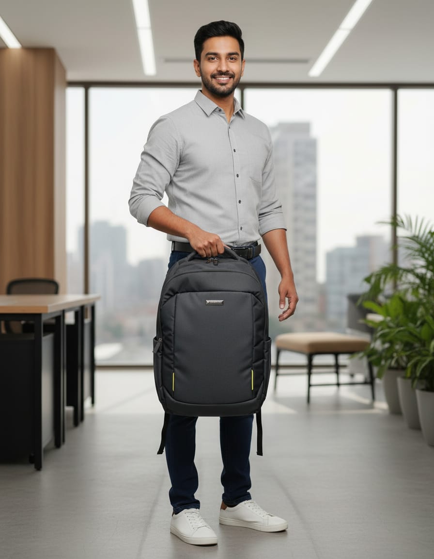 Premium Waterproof School Bag with Laptop Compartment for Students (Class 6th–10th) | Durable Backpack with 3 Compartments & Multi Pockets | Large Capacity School & Laptop Bag | Blue, Grey, Black