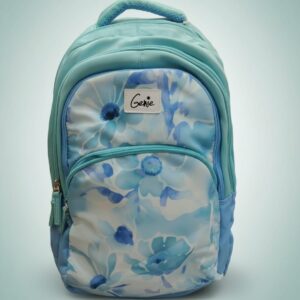 Genie Premium Waterproof School Bag with Laptop Compartment for Kids (Class 4th–5th) | Durable Backpack with 4 Compartments & Dual Bottle Holders | Large Capacity School Bag | Sky Blue
