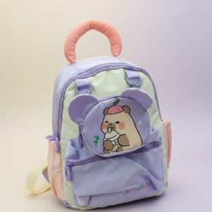 Premium Waterproof Play School Bag for Kids (Playgroup/Nursery) | Cute & Lightweight Backpack with 5 Compartments & Dual Bottle Holders | Comfortable Kids School Bag | Pink