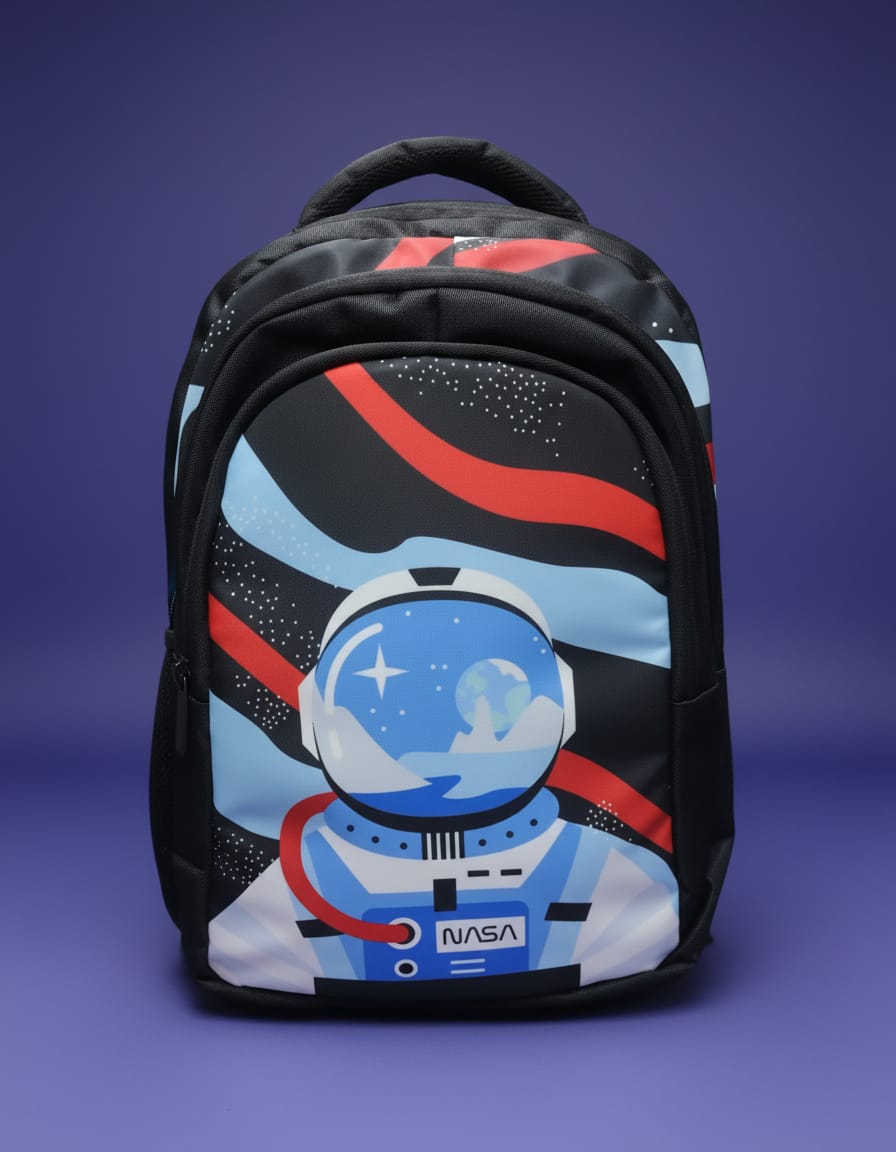 Premium Waterproof School Bag for Kids (Class 1st–2nd) | Spacious Backpack with 4 Compartments & Dual Bottle Holders | Durable Daily Use School Bag | Black