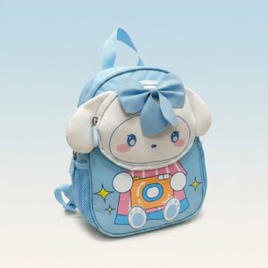 Lightweight Slim Play School Bag for Kids (Playgroup/Nursery) | Compact Backpack with 2 Compartments | Premium Waterproof Kids Bag | Blue & Pink