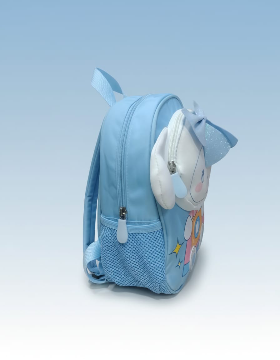 Lightweight Slim Play School Bag for Kids (Playgroup/Nursery) | Compact Backpack with 2 Compartments | Premium Waterproof Kids Bag | Blue & Pink