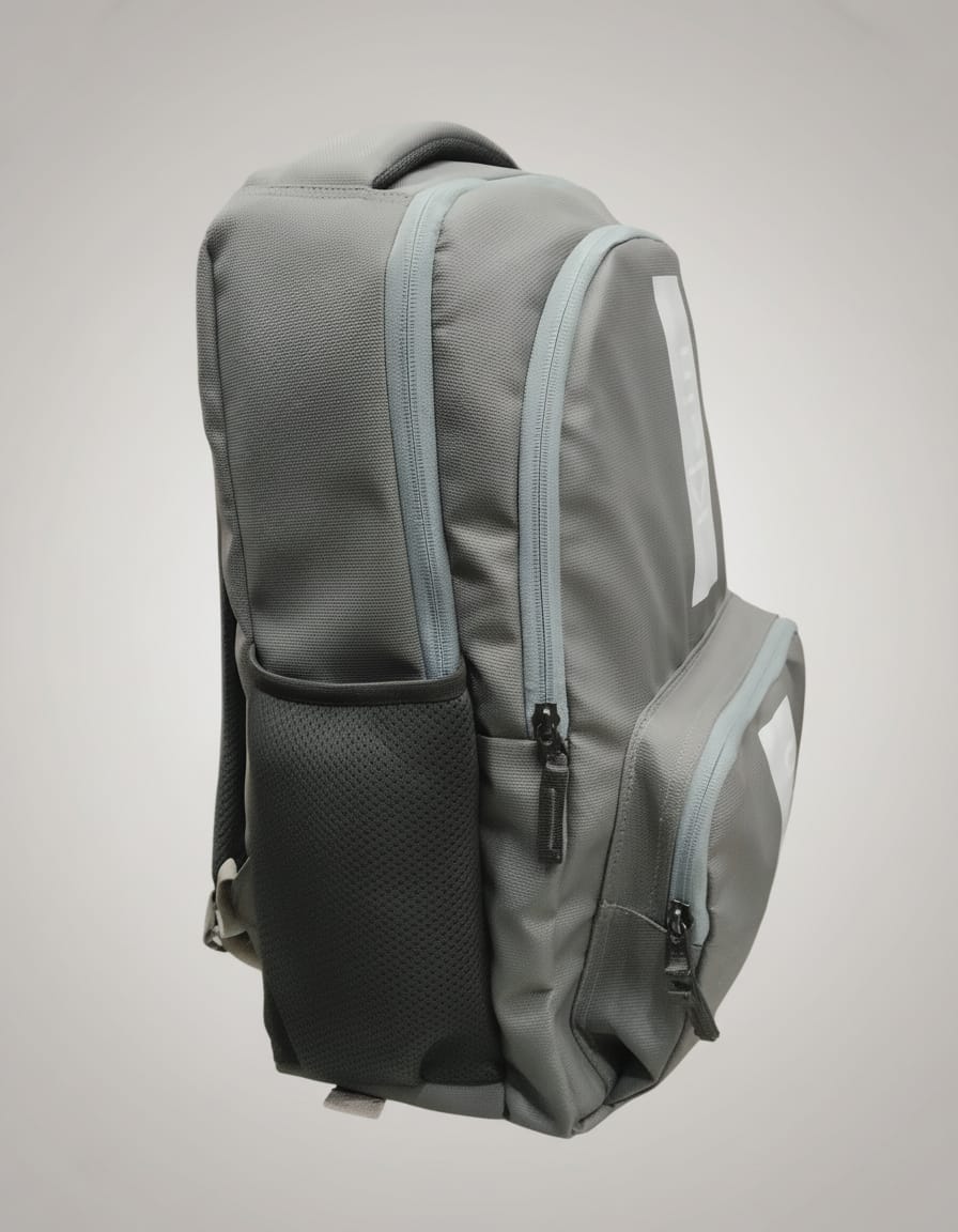 Premium Waterproof School Bag with Laptop Compartment for Students (Class 6th–10th) | Durable Backpack with 3 Compartments & Dual Bottle Holders | Large Capacity Bag | Grey