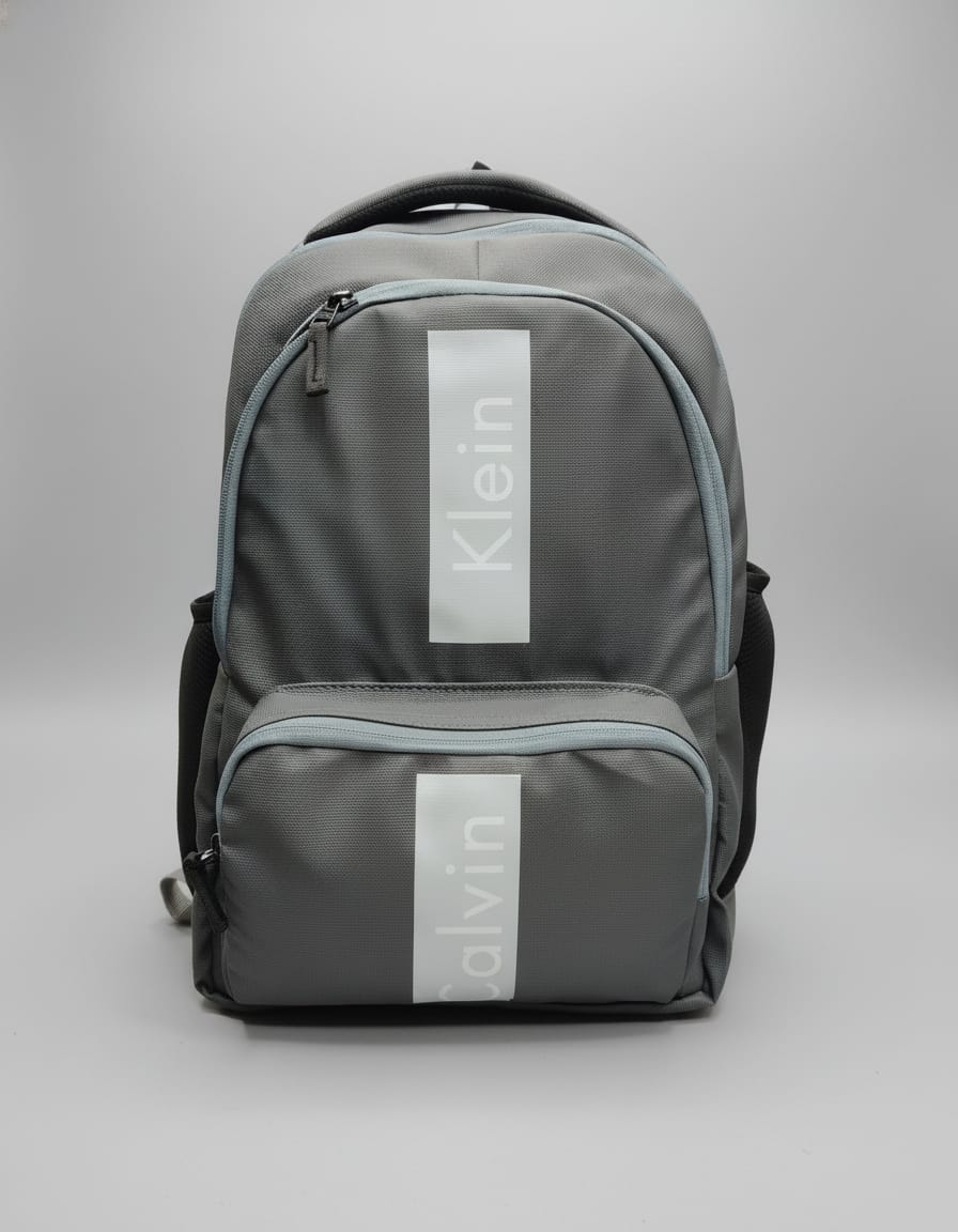 Premium Waterproof School Bag with Laptop Compartment for Students (Class 6th–10th) | Durable Backpack with 3 Compartments & Dual Bottle Holders | Large Capacity Bag | Grey
