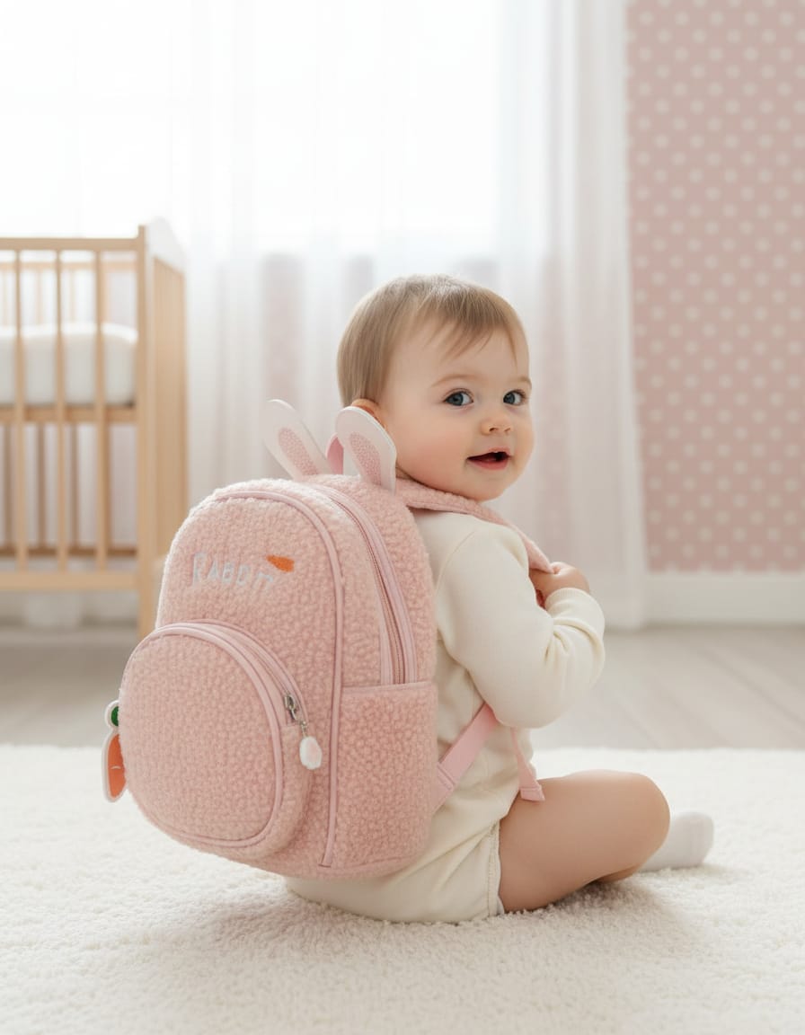 Premium Compact Play School Bag for Kids (Playgroup/Nursery) | Lightweight Backpack with 2 Compartments & Dual Zip Closure | Daily Use Kids School Bag | Mustard