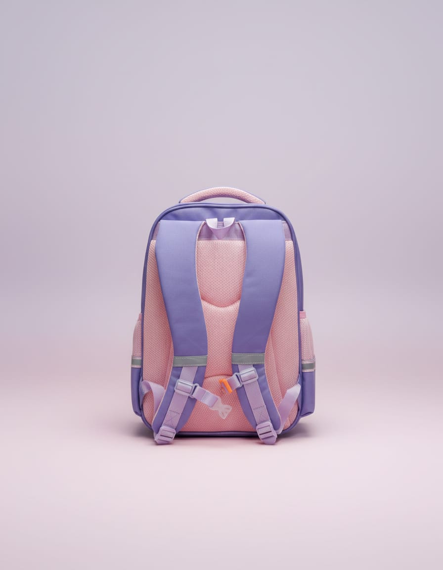 Premium Waterproof School Bag for Kids (Class 2nd–3rd) | Spacious Backpack with 4 Compartments & Smart Storage | Durable Daily Use School Bag | Purple