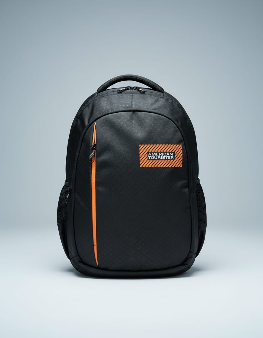 American Style College Backpack with Laptop Compartment for Students (Class 6th–12th) | Premium Durable School & College Bag with 3 Compartments | Stylish Black Laptop Bag