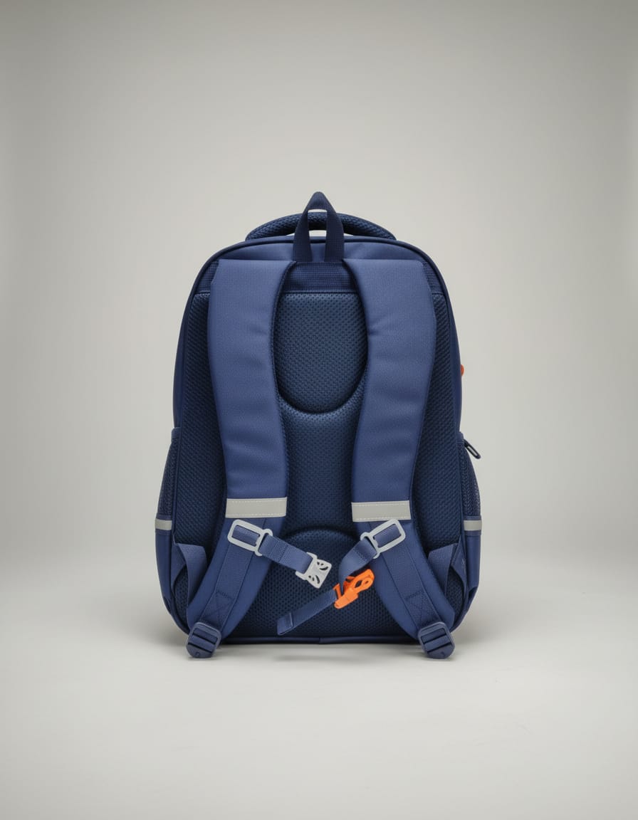 Compact Lightweight School Bag for Kids (Class 1st–2nd) | Small Backpack with 2 Compartments & Dual Bottle Holders | Easy-to-Carry Daily Use School Bag | Blue