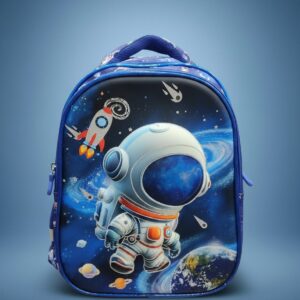 Compact Lightweight School Bag for Kids (Class 1st–2nd) | Small Backpack with 2 Compartments & Dual Bottle Holders | Easy-to-Carry Daily Use School Bag | Blue
