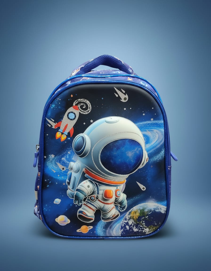 Compact Lightweight School Bag for Kids (Class 1st–2nd) | Small Backpack with 2 Compartments & Dual Bottle Holders | Easy-to-Carry Daily Use School Bag | Blue