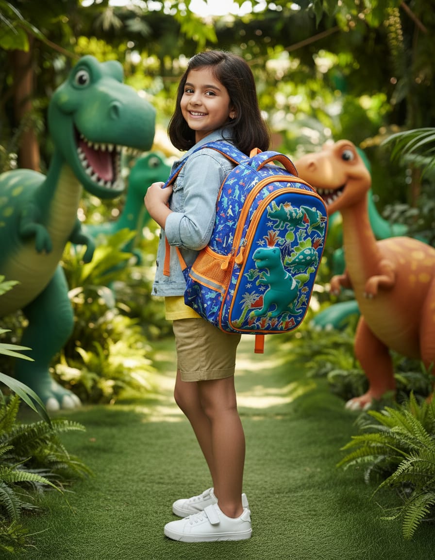 Lightweight School Bag for Kids (Class 1st–2nd) | Compact Backpack with 2 Compartments & Dual Bottle Holders | Comfortable Daily Use School Bag | Blue