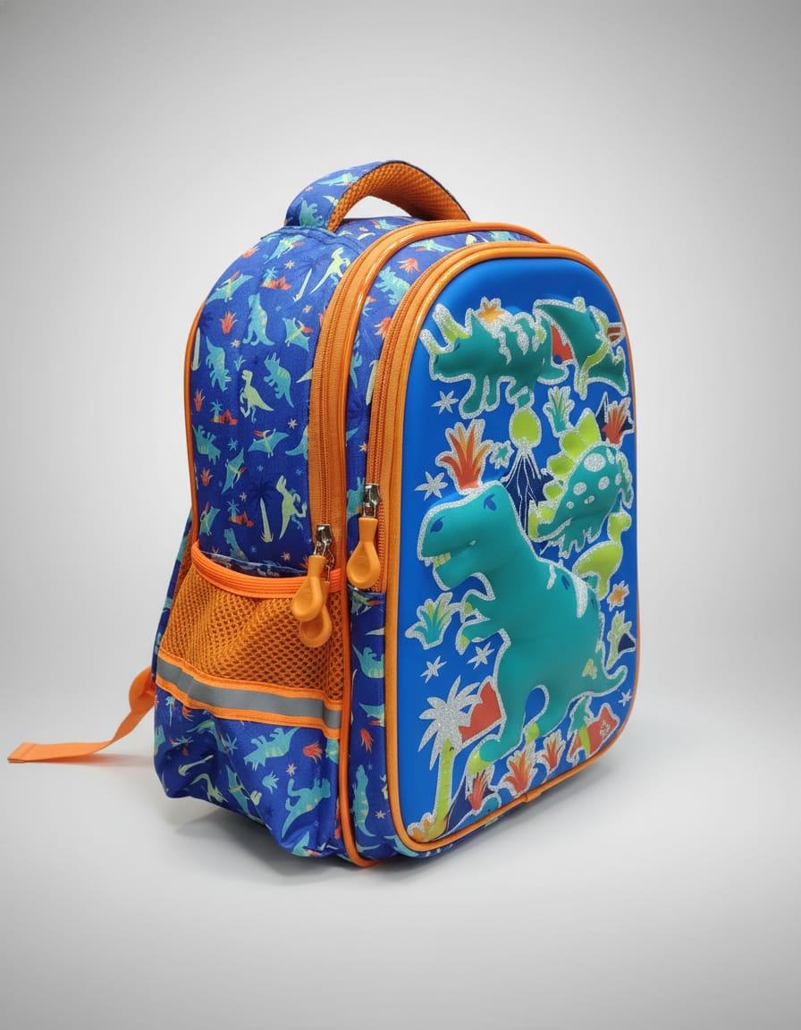 Lightweight School Bag for Kids (Class 1st–2nd) | Compact Backpack with 2 Compartments & Dual Bottle Holders | Comfortable Daily Use School Bag | Blue