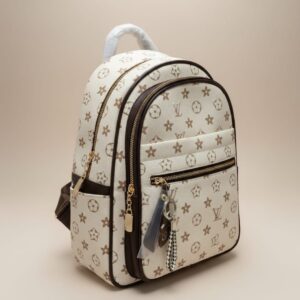 Premium Multi-Use College & Travel Bag with 3 Compartments & Dual Bottle Holders | Stylish Cream Backpack with Multi-Zip Storage | Daily Use College Kit & Trip Bag