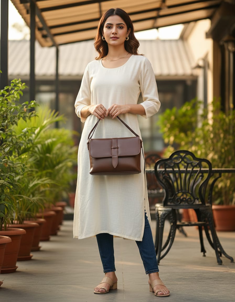 Affordable Daily Use Sling Bag for Women | Compact Side Bag with 3 Compartments & Inner Pockets | Lightweight Ladies Handbag | Coffee, Brown, Black