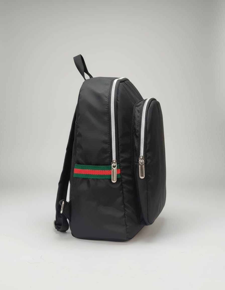 Premium Satin Finish Compact Backpack for Women | Stylish College, Office & Travel Bag with 3 Compartments | Lightweight Daily Use Backpack | Black