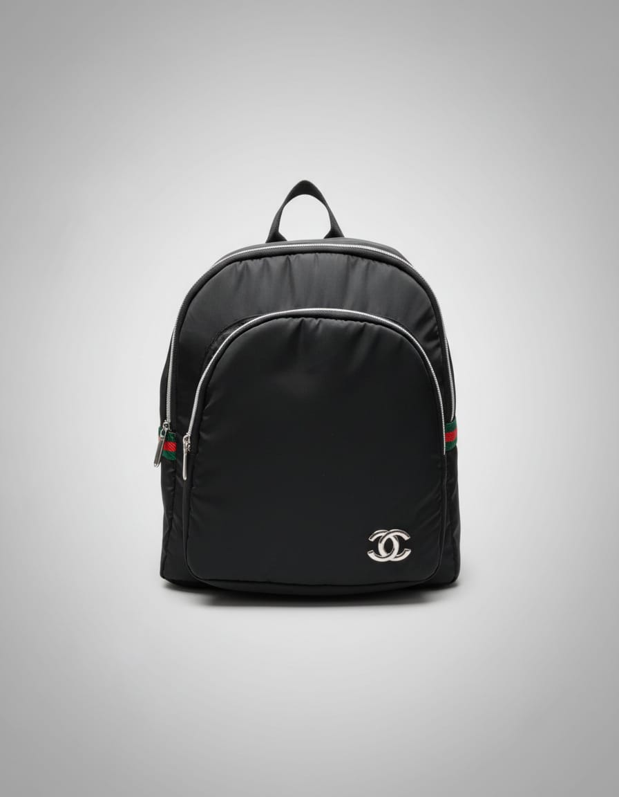 Premium Satin Finish Compact Backpack for Women | Stylish College, Office & Travel Bag with 3 Compartments | Lightweight Daily Use Backpack | Black