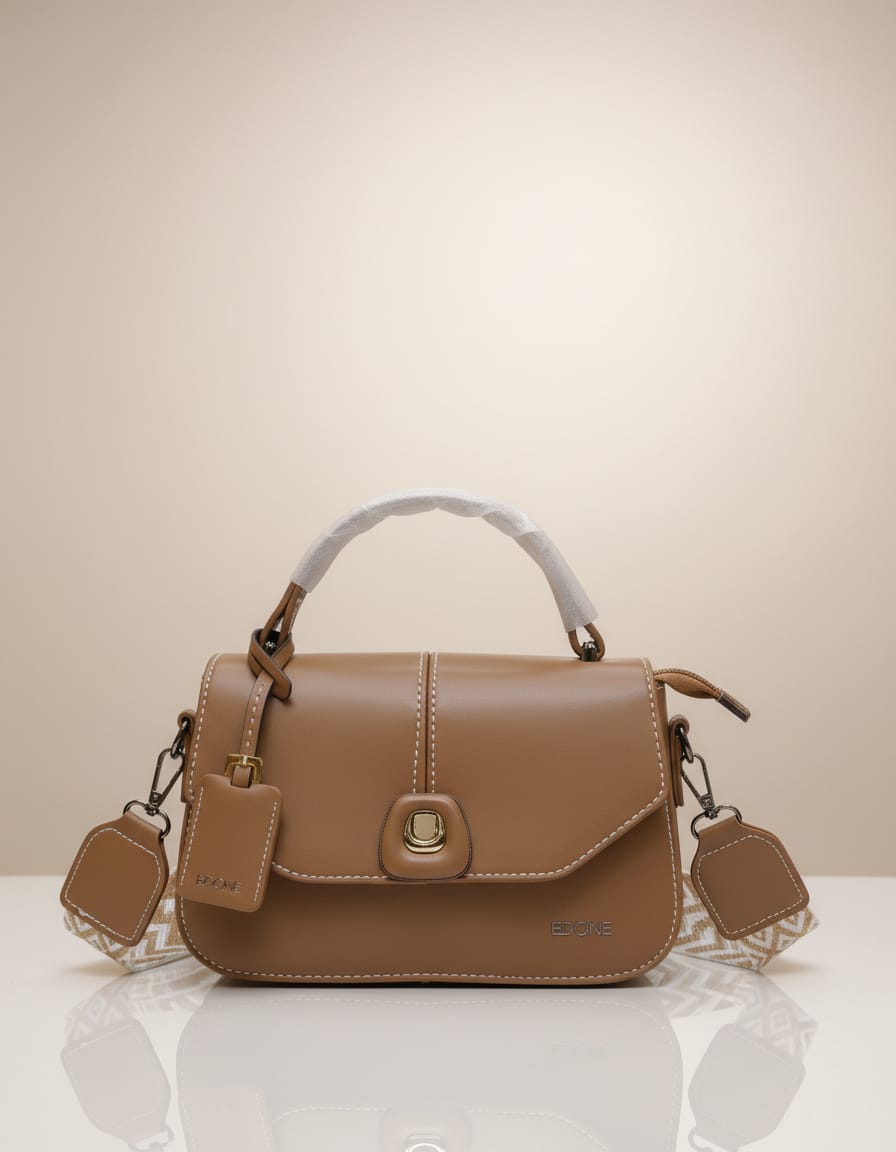 Premium PU Leather Sling Bag for Women with Flap | Stylish Side Bag with 3 Compartments & Inner Pockets | Daily Use Ladies Handbag | Beige, Green, Pink, Black, Brown