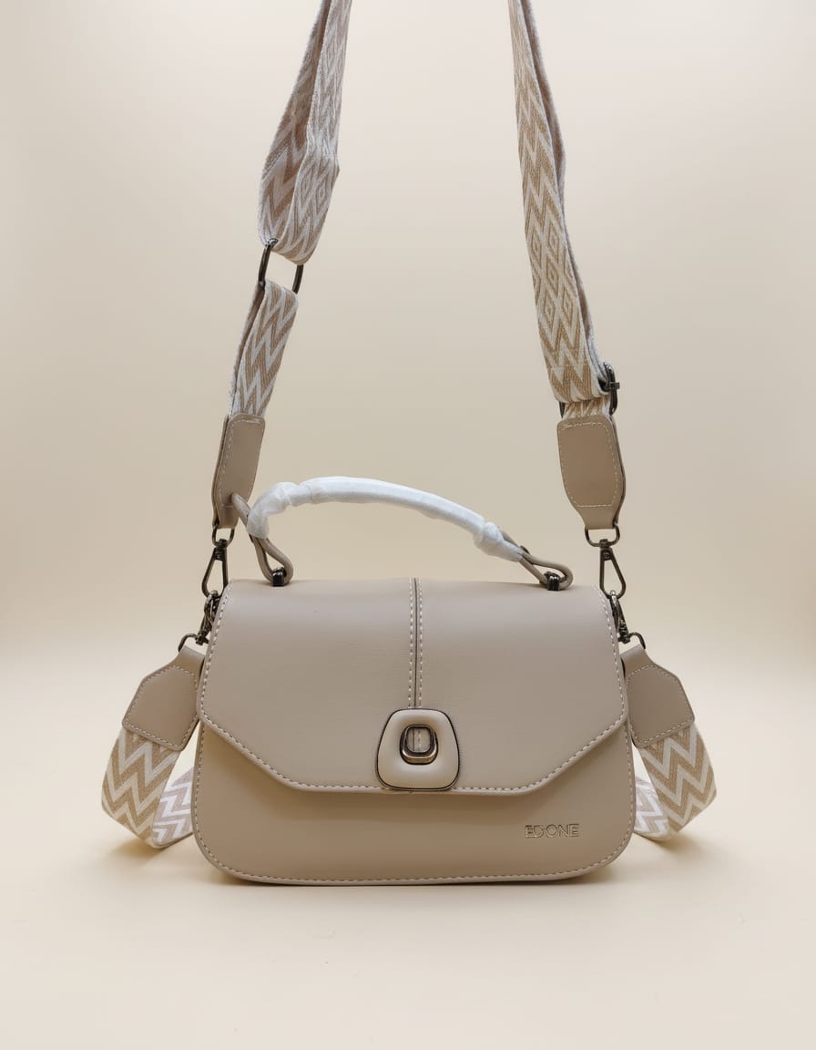 Premium PU Leather Sling Bag for Women with Flap | Stylish Side Bag with 3 Compartments & Inner Pockets | Daily Use Ladies Handbag | Beige, Green, Pink, Black, Brown