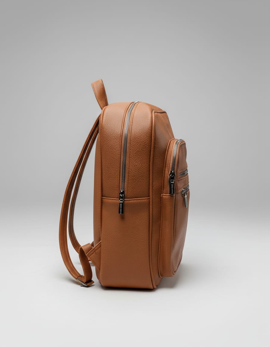 Premium PU Leather Office Backpack for Women | Stylish Ladies Backpack with 2 Compartments & Inner Pockets | Daily Use Work & College Bag | Blue & Brown