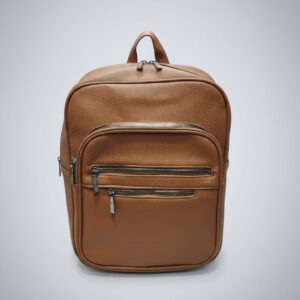Premium PU Leather Office Backpack for Women | Stylish Ladies Backpack with 2 Compartments & Inner Pockets | Daily Use Work & College Bag | Blue & Brown