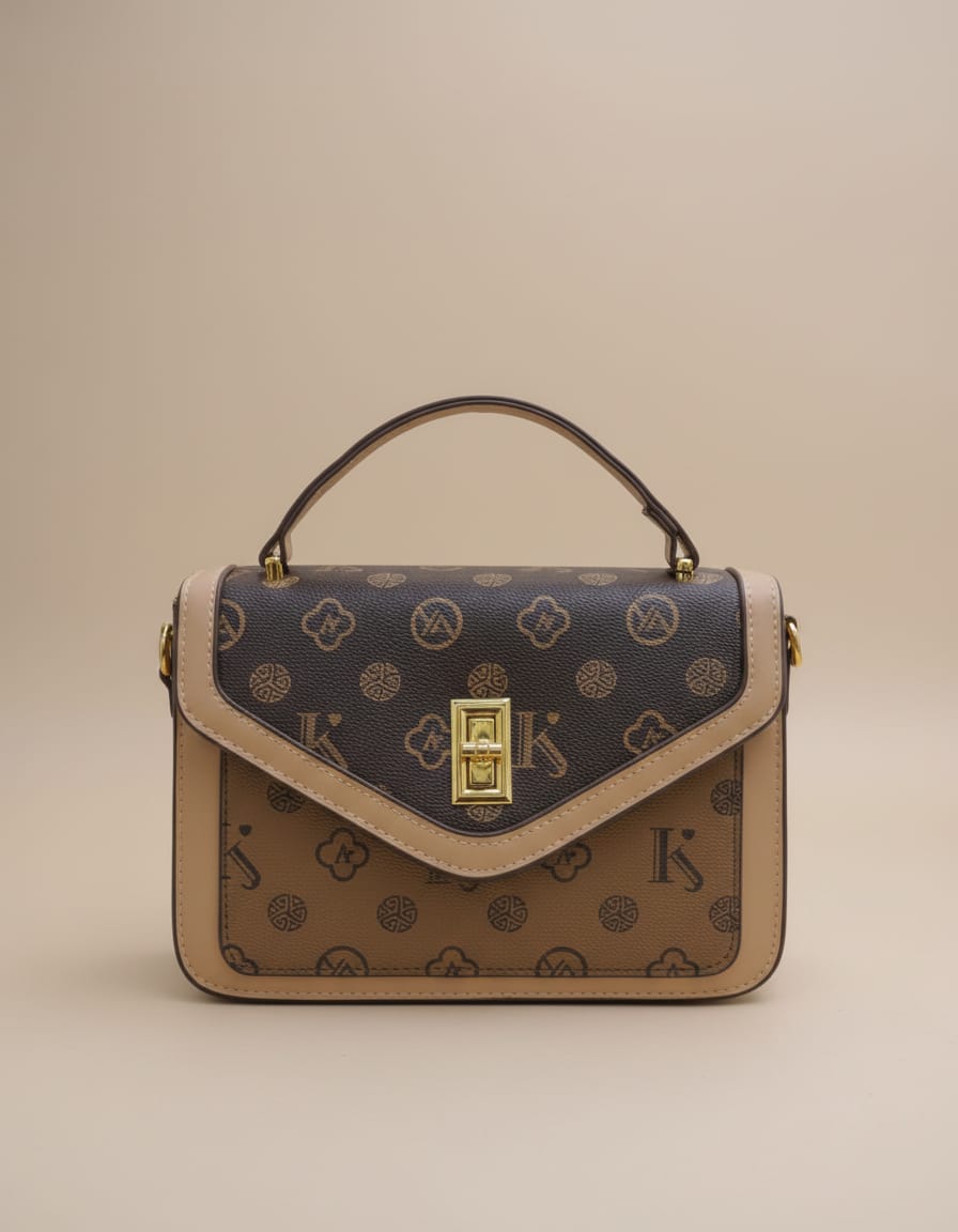Premium PU Leather Sling Bag for Women | Stylish Brown Side Bag with 3 Compartments & Inner Pockets | Compact Daily Use Ladies Handbag