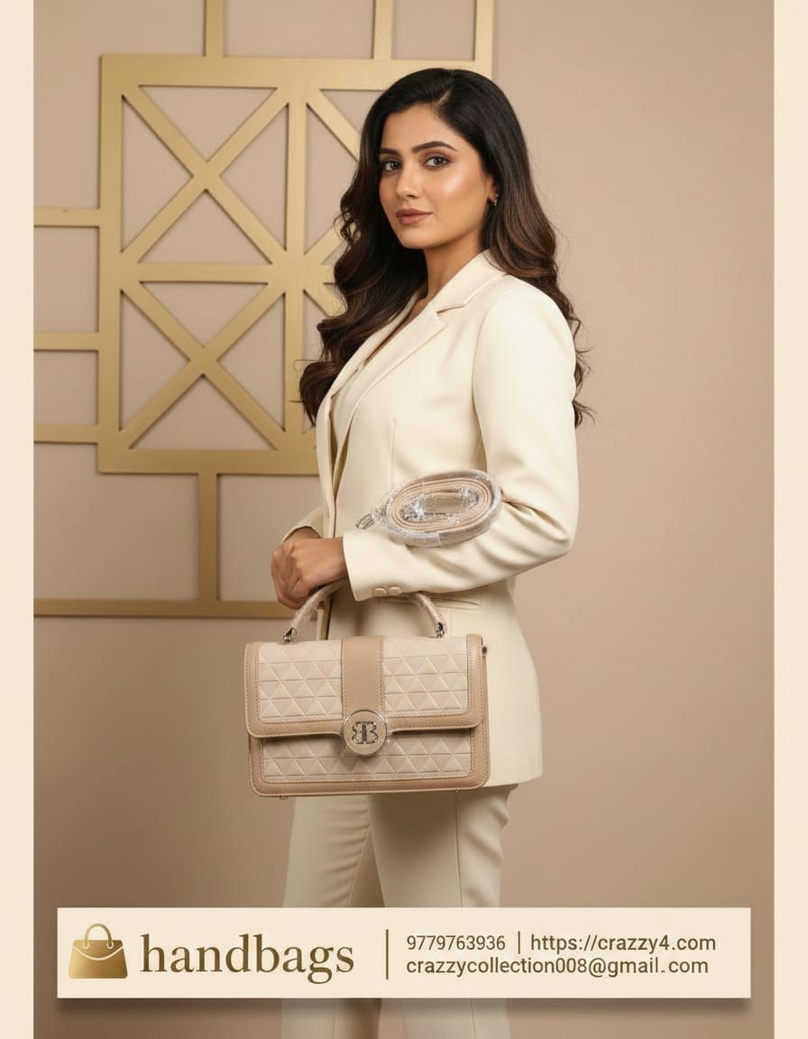Premium PU Leather Sling Bag for Women | Elegant Light Brown Side Bag with 3 Compartments & Inner Pockets | Compact Daily Use Handbag