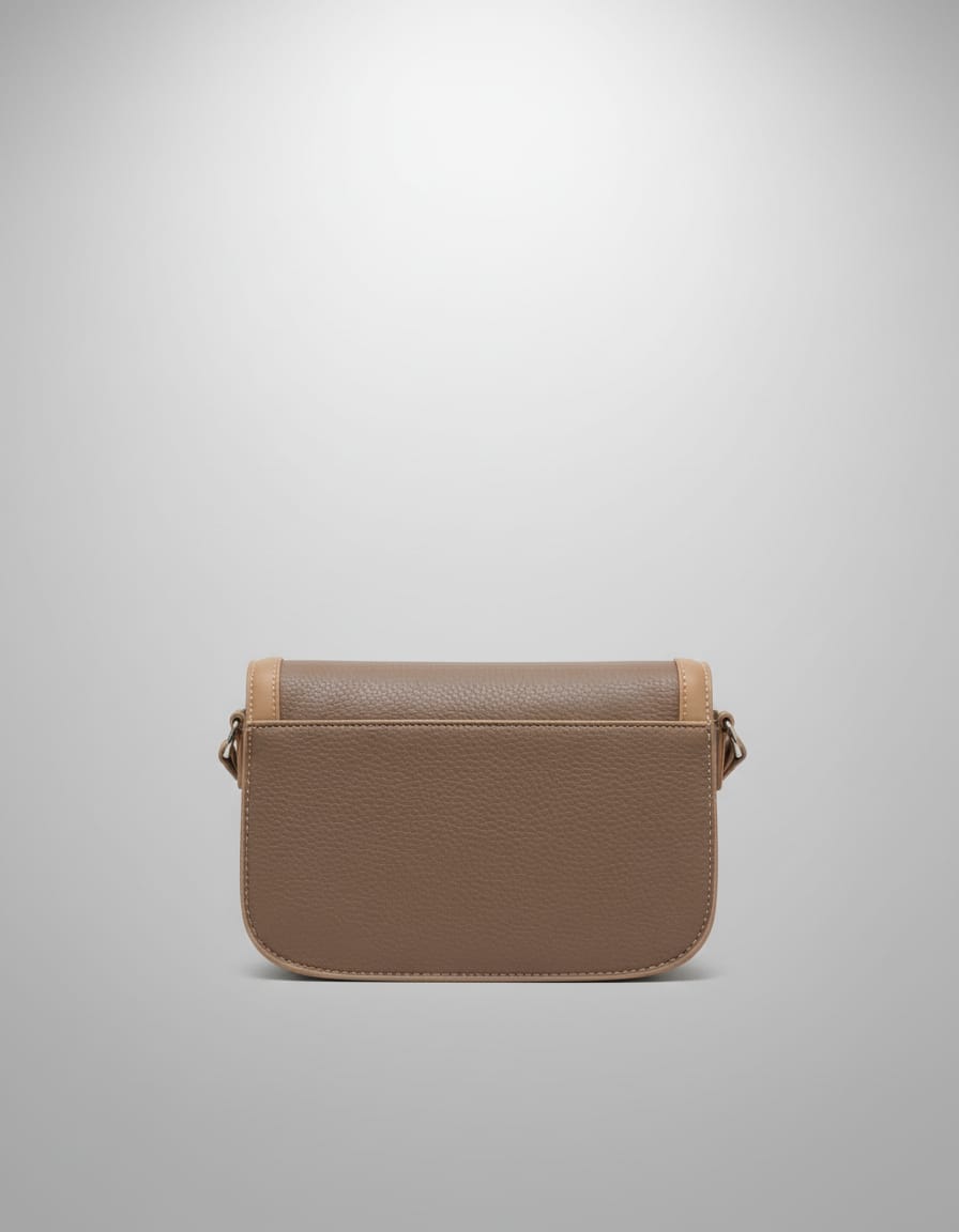 Premium PU Leather Sling Bag for Girls | Stylish Compact Side Bag with 3 Compartments & Inner Pockets | Elegant Daily Use Handbag | Light Brown & Cream