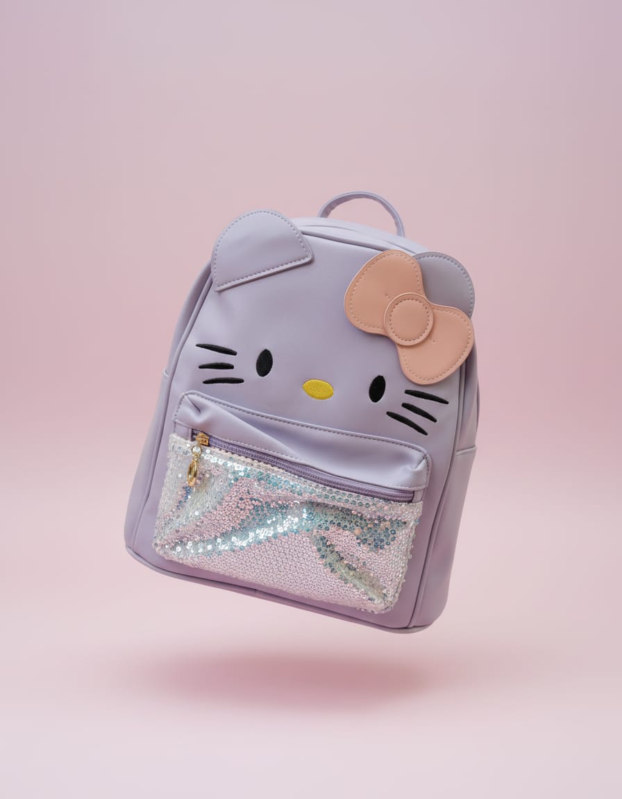 Cute Kids Backpack for School & Travel | Lightweight Purple Bag with Inner Pockets | Compact School Bag for Boys & Girls