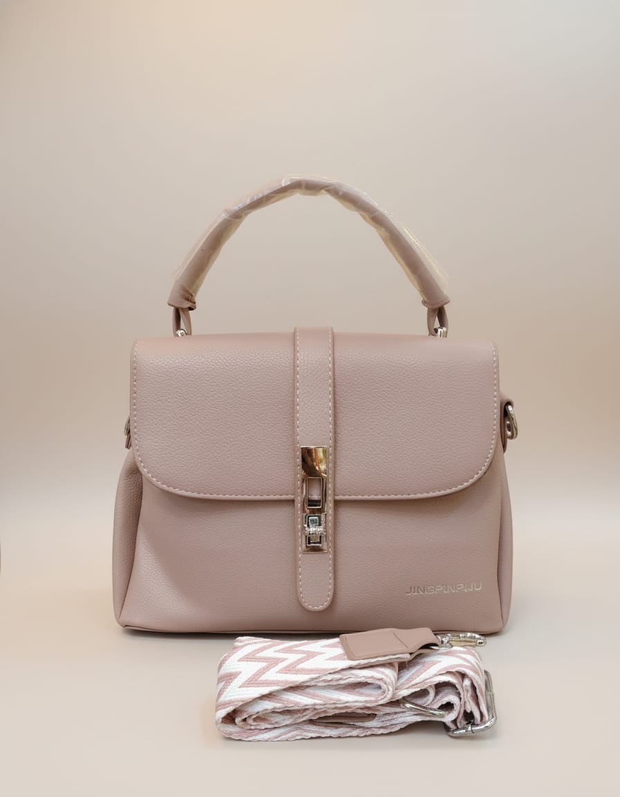 Premium Import Look Sling Bag for Women | Stylish Flap Side Bag with 3 Compartments & Long Strap | Compact Designer Style Handbag | Pink, Blue, Black, Cream, Grey