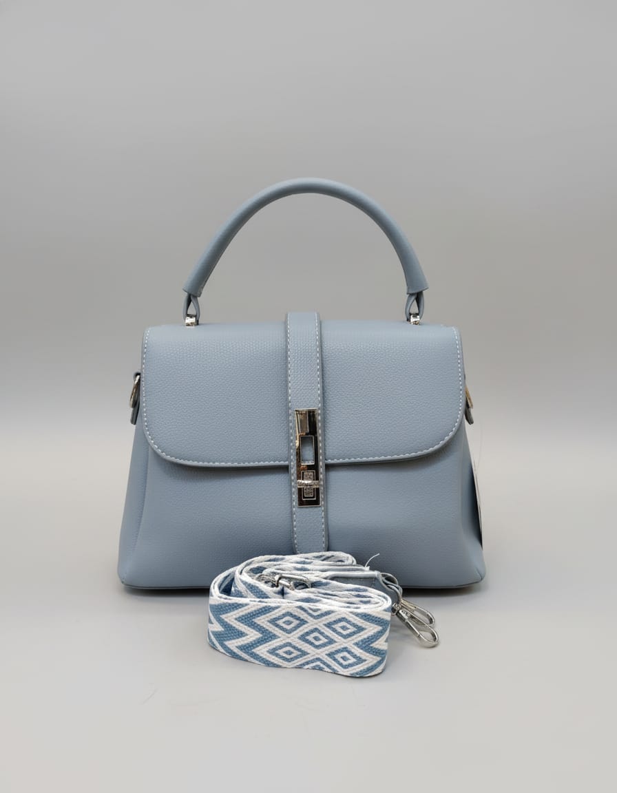 Premium Import Look Sling Bag for Women | Stylish Flap Side Bag with 3 Compartments & Long Strap | Compact Designer Style Handbag | Pink, Blue, Black, Cream, Grey